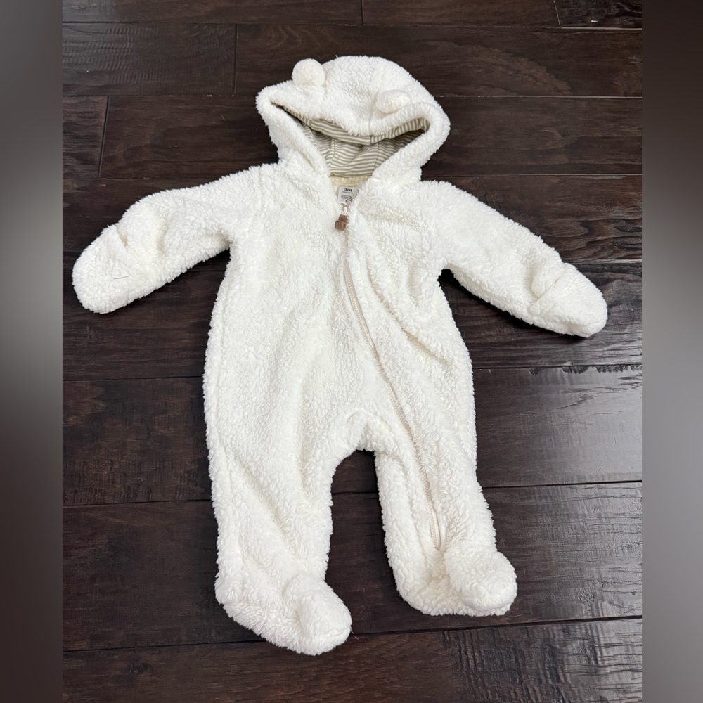 Carter's Cream Fleece Baby Footie
